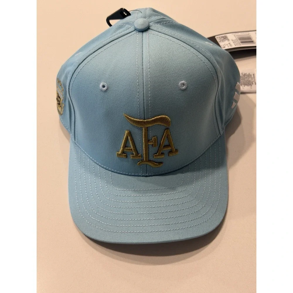 Adidas Argentina AFA Snapback Cap KE1380 Ice Blue White Gold World Champions NWT
